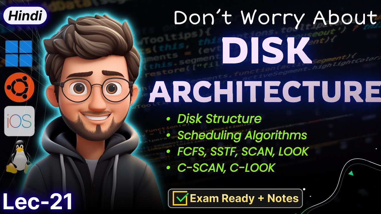 Disk Scheduling in Operating System | FCFS, SSTF, SCAN, LOOK, C-LOOK | Examples