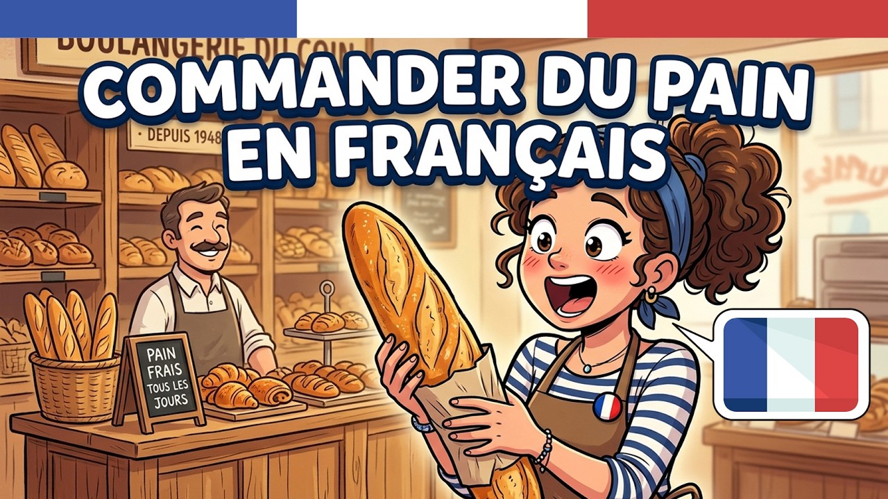 Apprendre le français à la boulangerie: Commander du pain en français 🥖 | Français Pratique Podcast
