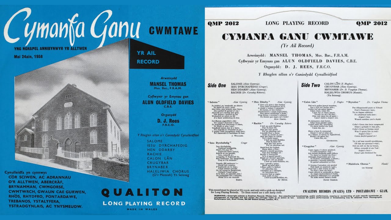 Cymanfa Ganu Cwmtawe (Yr Ail Record) o Gapel Annibynwyr yr Alltwen 24 Mai 1958