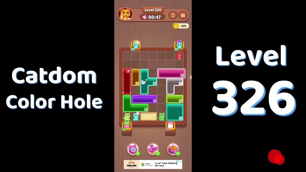 Catdom Level 326 walkthrough | Color Hole 🐱🕳️| Solutionguruji