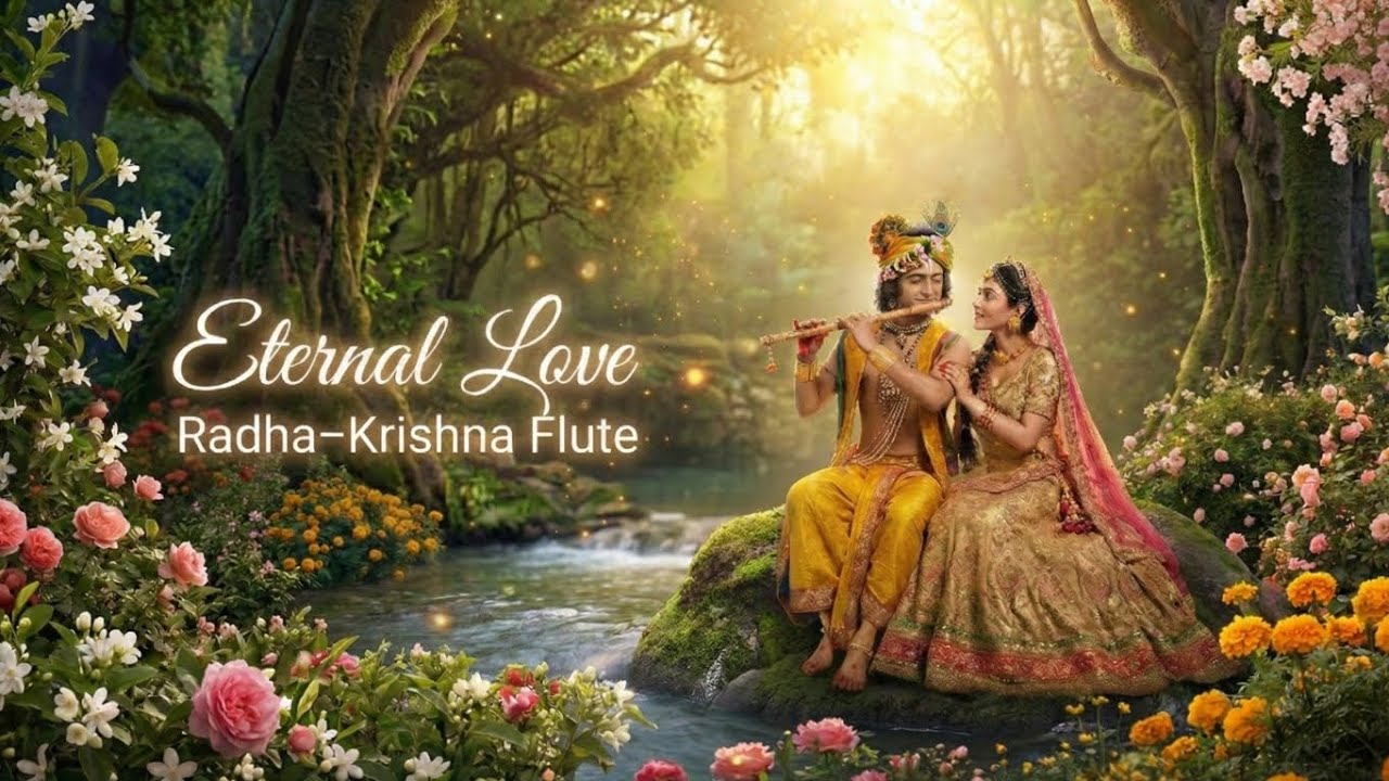 Eternal Love – Radha Krishna Romantic Flute Instrumental | Peaceful Music