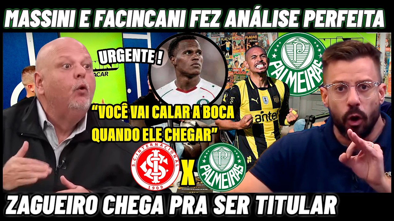 💥FACINCANI NÃO SEGURA E JOGA A NOTICIA NO VENTILADOR ! INTERNACIONAL X PALMEIRAS HOJE