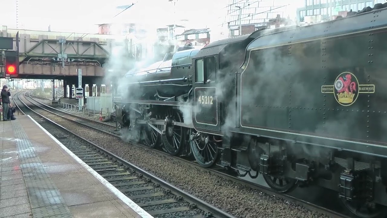 Black 5 - 45212 The Mancunian at Manchester Victoria and Altrincham Saturday 01/03/2025