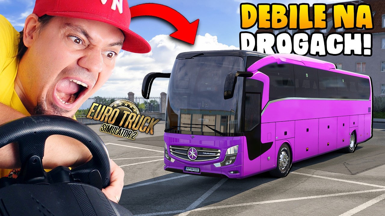🚛 DEBILE NA DROGACH #02 - DODALI AUTOBUSY! *r&oacute;żowa locha* | Eurotruck Simulator 2 Multiplayer