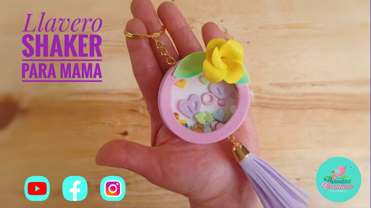 LINDO LLAVERO SHAKER EN FOAMI PARA MAMA