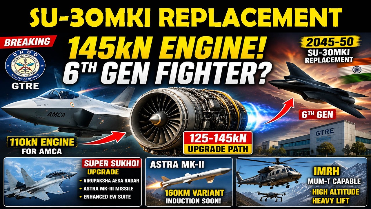 India Ka 6th Gen Fighter Confirm?,145kN Monster Engine!,Astra MkII Induction, Confirmed Plan!!!
