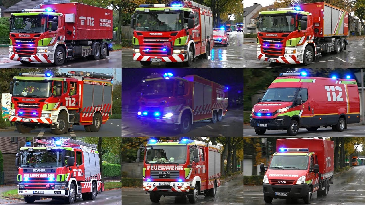 [NEUER RW-L, WLFs & FF!] Feuerwehr GLADBECK XXL | GROẞER Einsatzfahrten Zusammenschnitt
