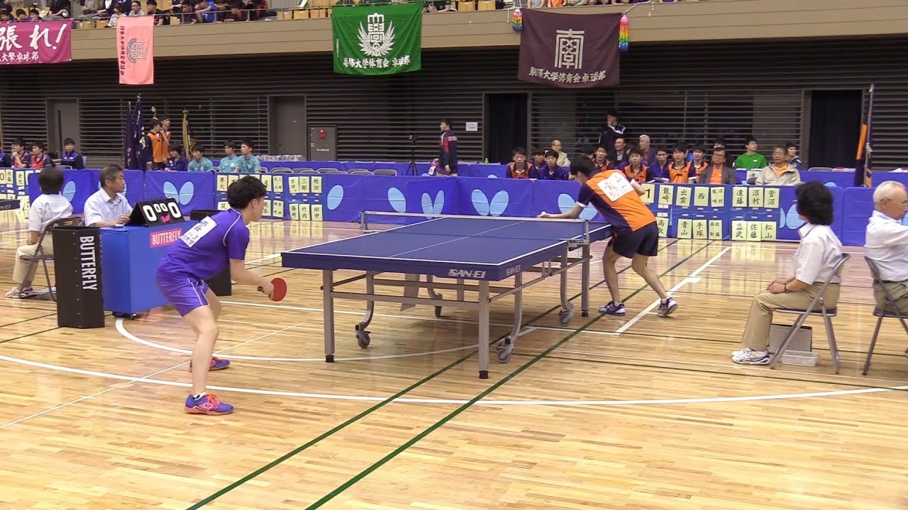 出雲卓斗(明治大)vs青山昇太(法政大) 2019年 春季 関東学生卓球リーグ戦 男子1部 第1戦|Rallys（ラリーズ）