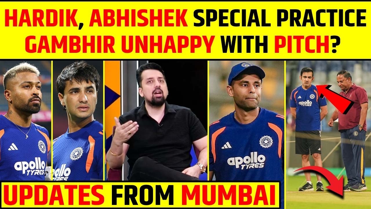 LIVE FROM MUMBAI: HARDIK PANDYA, ABHISHEK SHARMA KI SPECIAL PRACTICE, DEW NAHI TOSS DARA RAHA HAI?