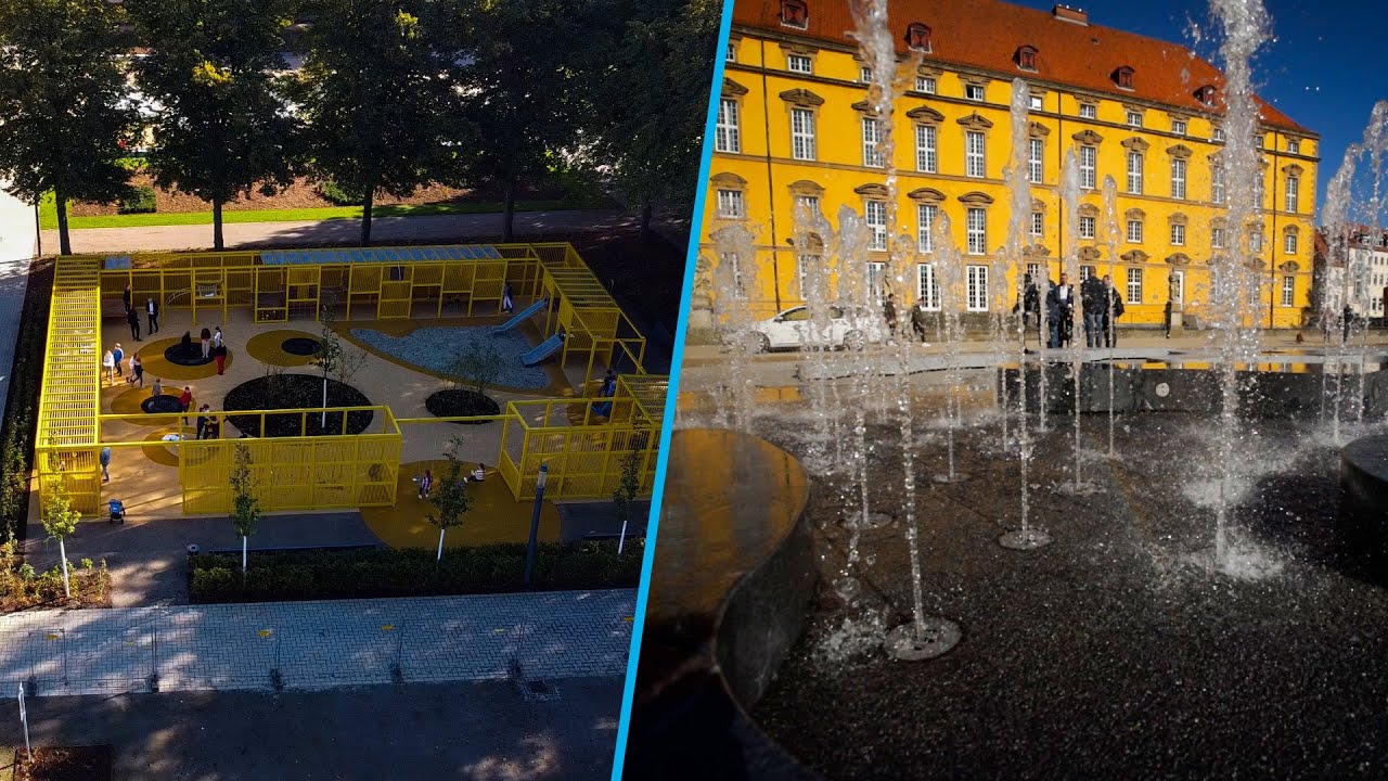 Wasserspiel und Spielplatz: So sieht der neue Schlossgarten in Osnabr&uuml;ck aus