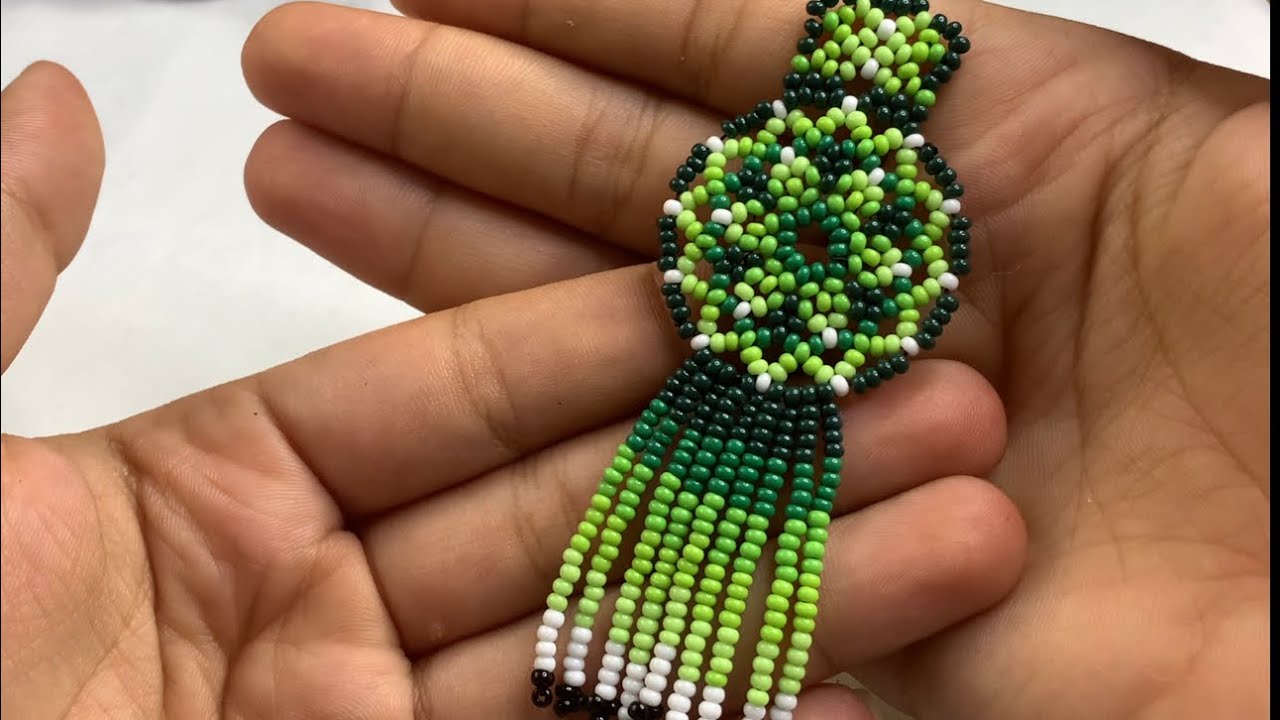 ARETES HUICHOL FLOR DE PEYOTE PASO A PASO