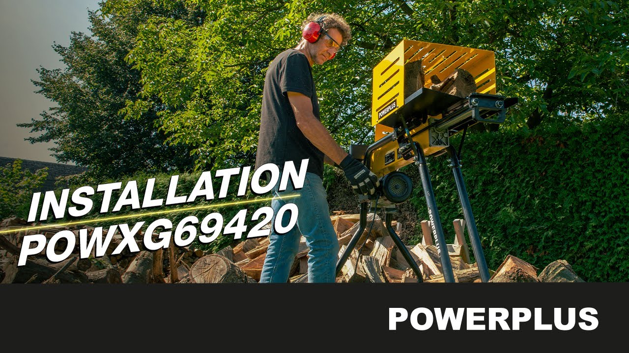 POWERPLUS - Instalación de su cortador de troncos Powerplus POWXG64920