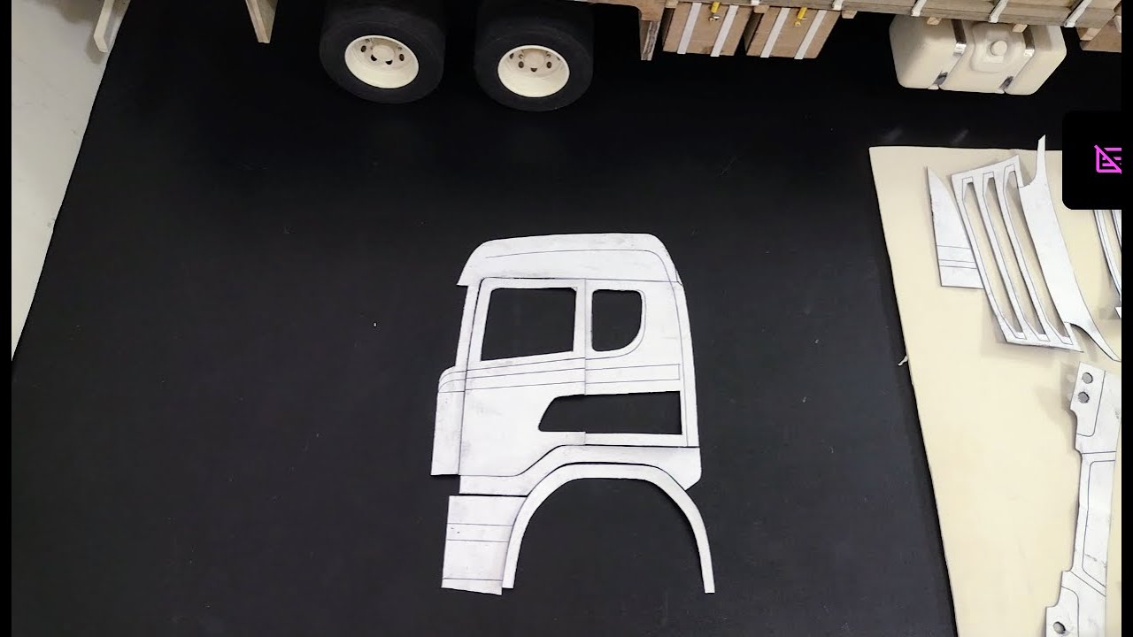 MINIATURA SCANIA R440, NOVO PROJETO ( PARTE 1)CABINE EM PVC. Scala 1/14.