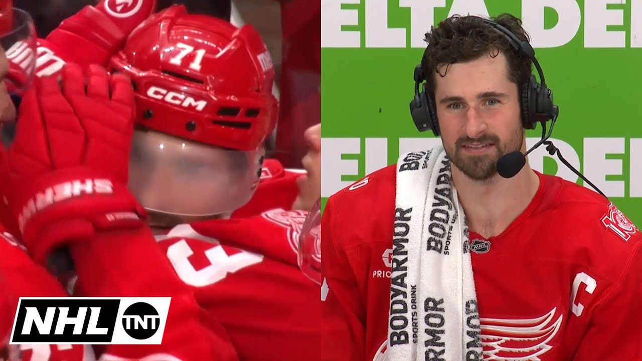 Dylan Larkin Joins NHL on TNT After OT Winner vs Dallas