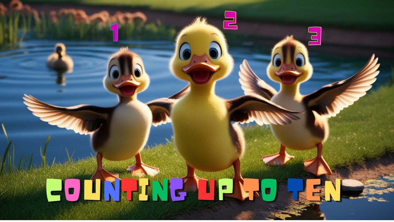 The Ducks Go Waddling | Count Up To Ten | Kids Songs About Animals