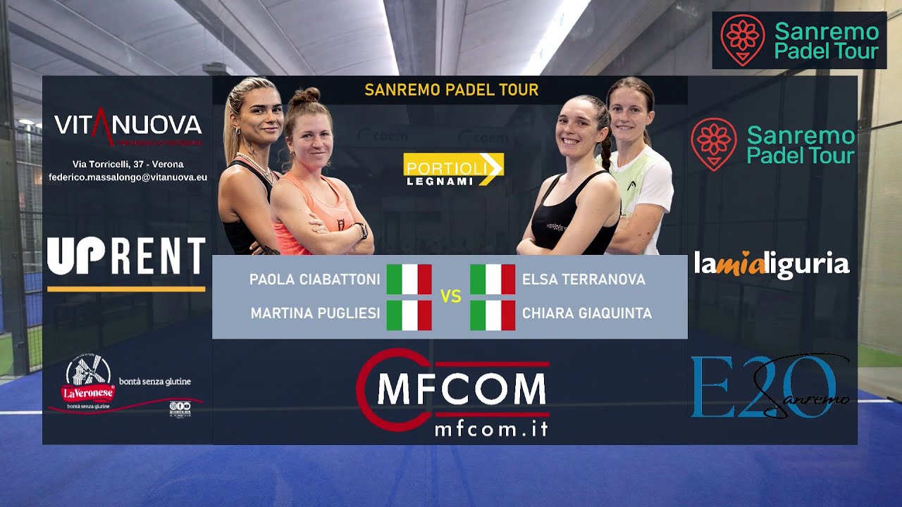 FINALE FEMMINILE - SANREMO PADEL TOUR 10.000€ - Ciabattoni / Pugliesi VS Giaquinta / Terranova
