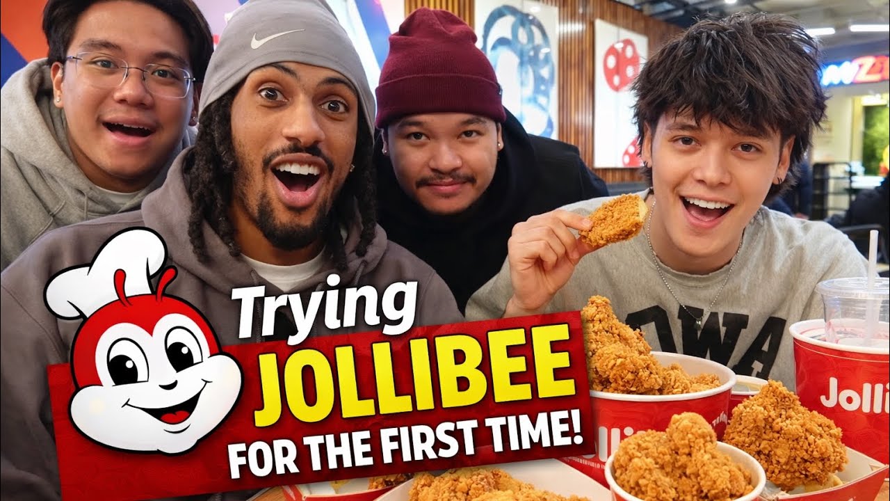 Trying Jollibee for the First Time! Jollibee vs Chick-fil-A (And My Cameraman Is Already Fired)