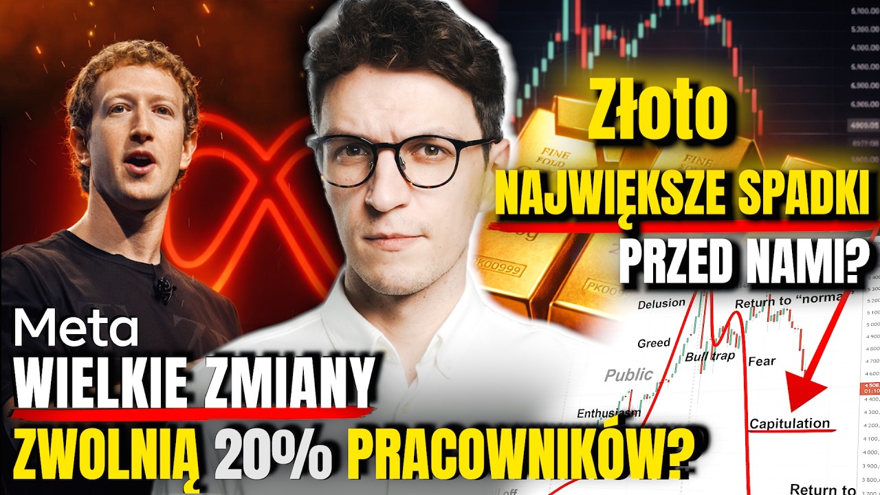 Złoto zaraz zaliczy kolejny krach? Meta zwolni 20% pracownik&oacute;w. Wyniki Micron #GITnews