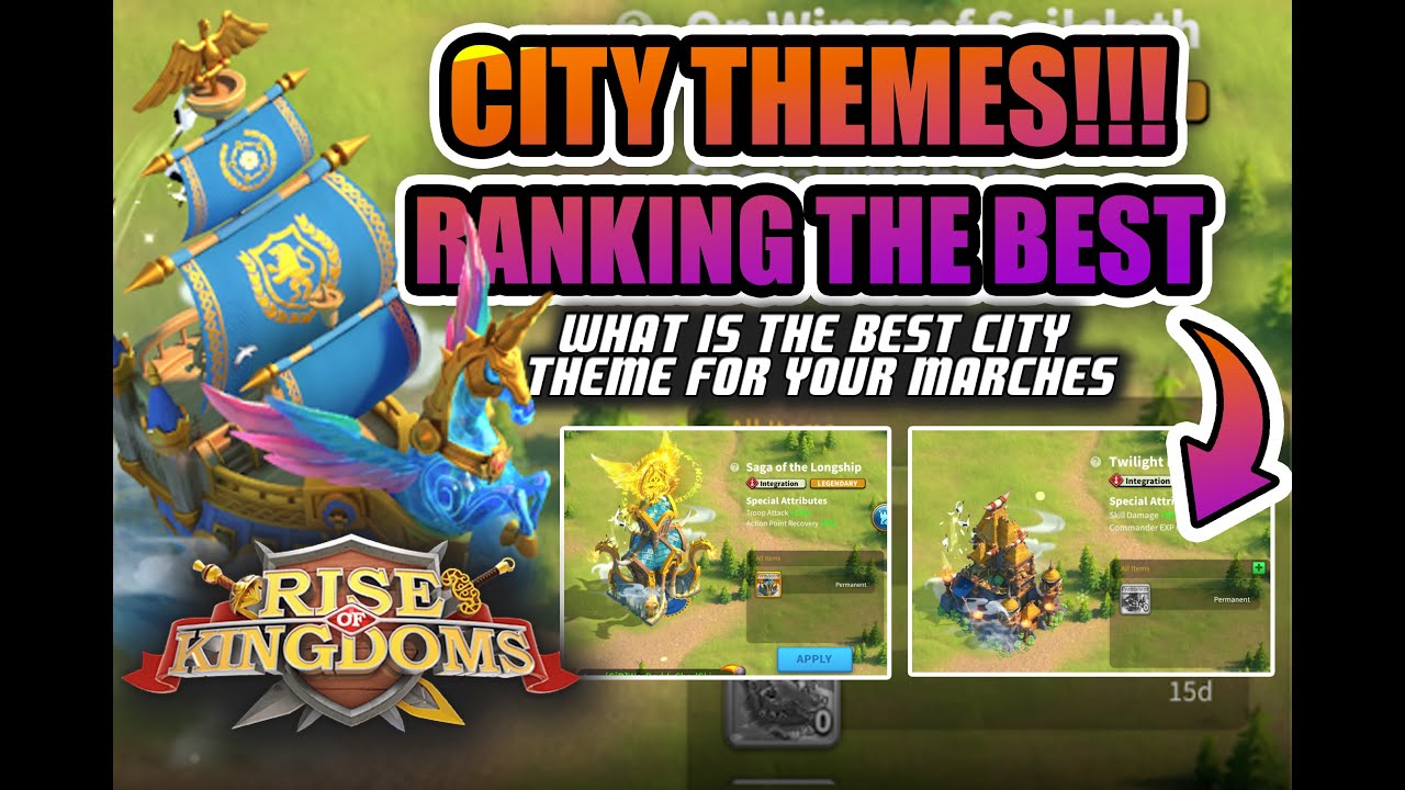 City Themes! What is Best Skin for YOU? - Rise of Kingdoms