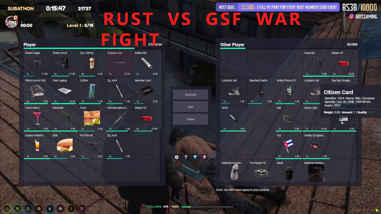 RUST WIPE GSF At their Turf WAR | NoPixel WL 3.0 GTA 5 RP RAY POV