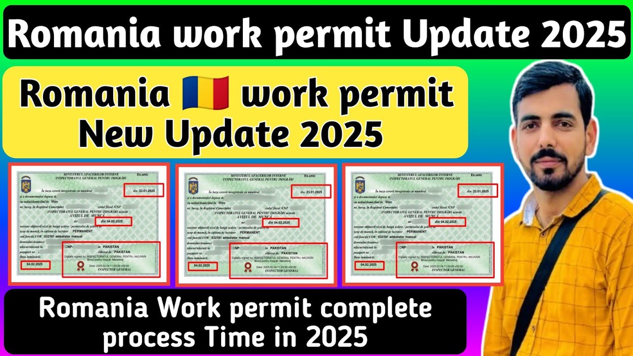 Romania 🇷🇴 work permits new update || Romania visa update 2025 || Romania work permit process update