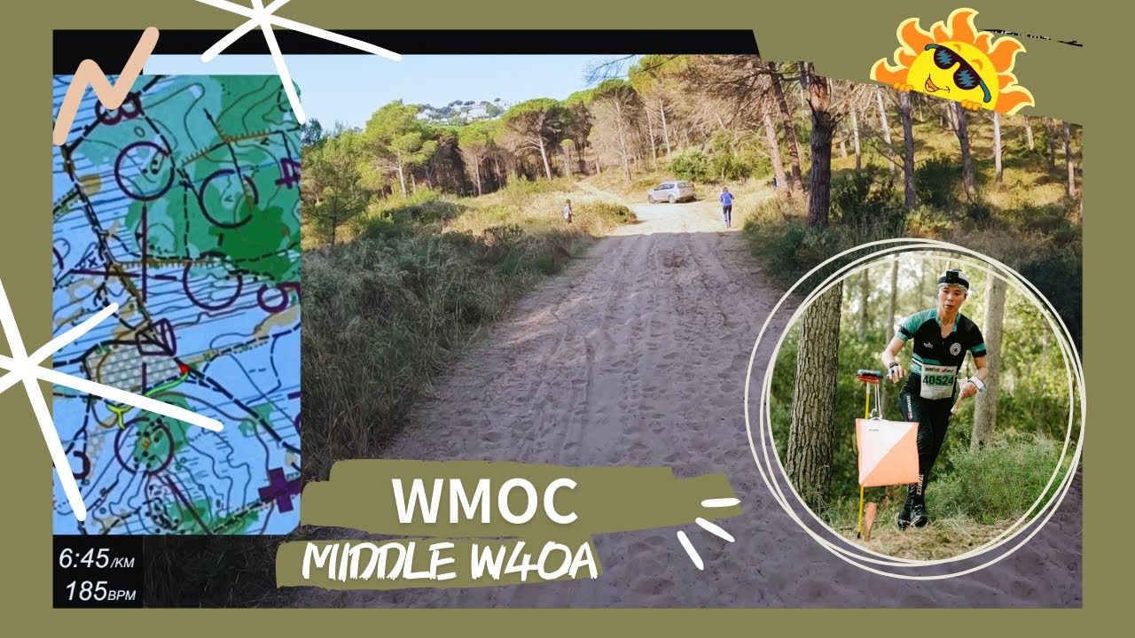 2025 WMOC Middle F || W40A(M35B) || Girona, Spain || Headcam Orienteering