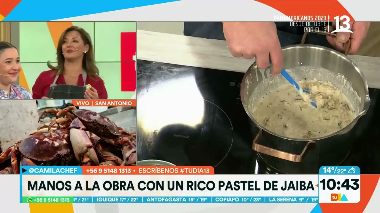 Pastel de Jaiba: Camila chef explica exquisita receta. Tu Día, Canal 13