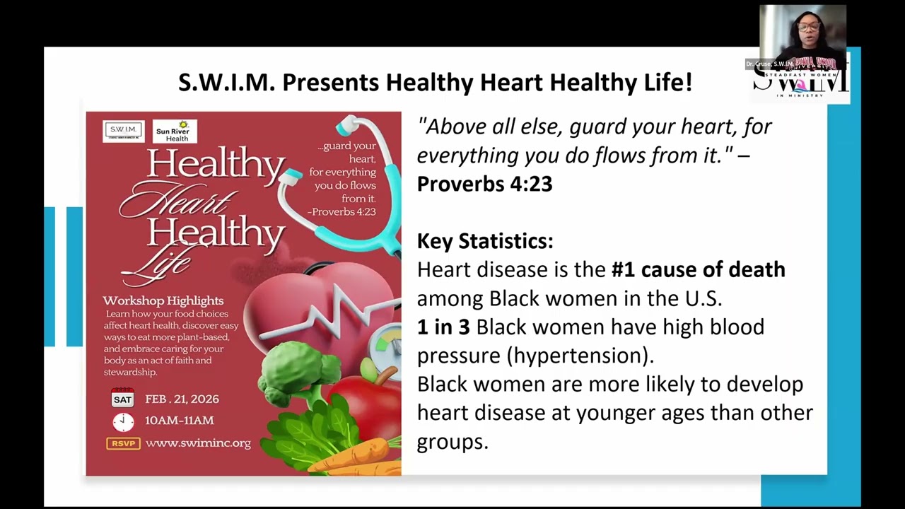 Heart Health & Nutrition Awareness -  S.W.I.M. Panel & Prayer Podcast 