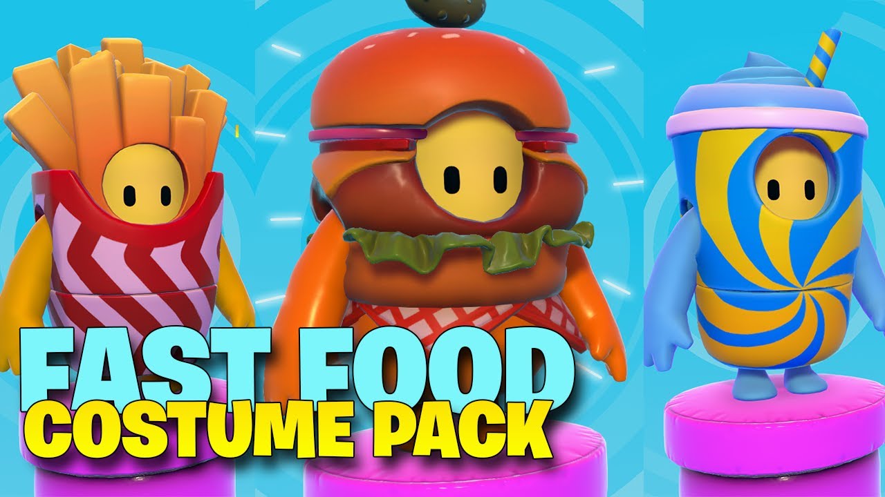 Fall Guys - Fast Food Skins in-game