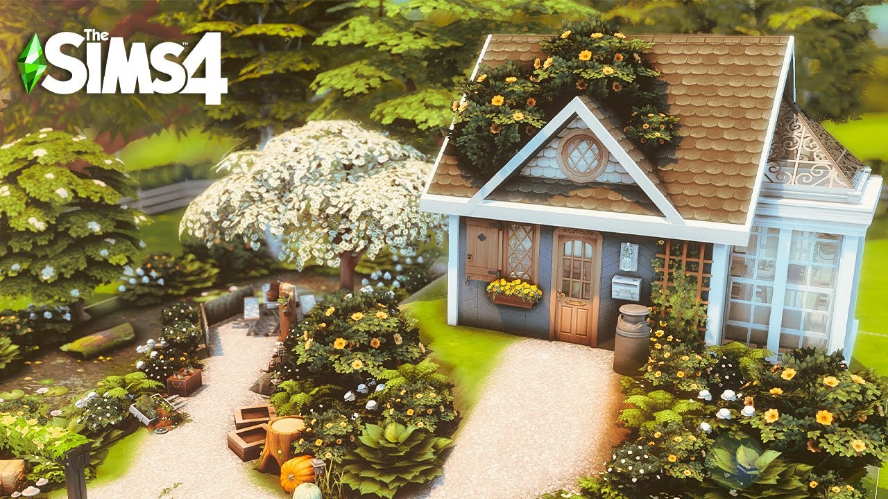 Tiny Flower Cottage 🌻 The Sims 4 Speed Build