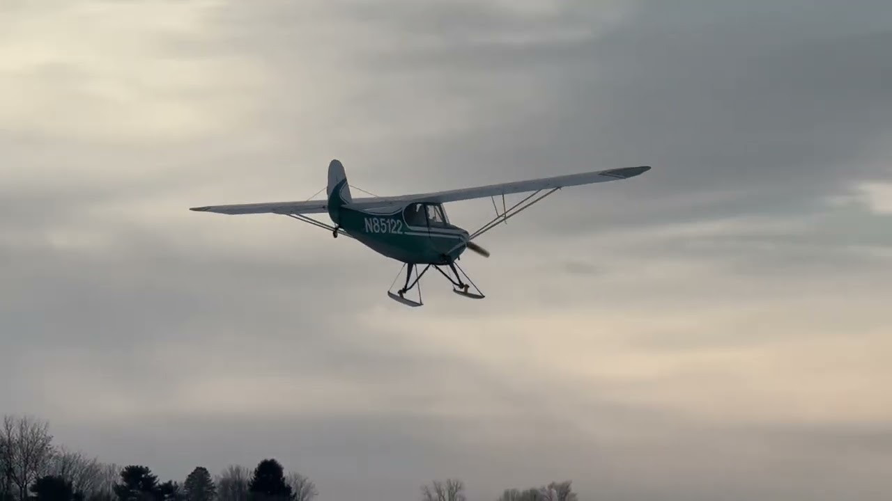 Aeronca Champ on skis.