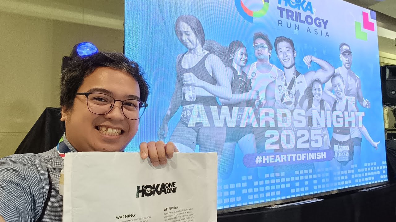 HOKA TRILOGY RUN ASIA Award's Night Goodies. 😁 Joke lang po yung sa headset.🤣😅