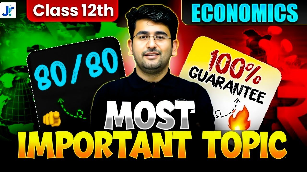 CLASS 12TH ECONOMICS 🔥 MOST IMP. Chapter-Wise Topics 📚 100% Sure Shot Paper ! BY Jatin Rajpal Sir