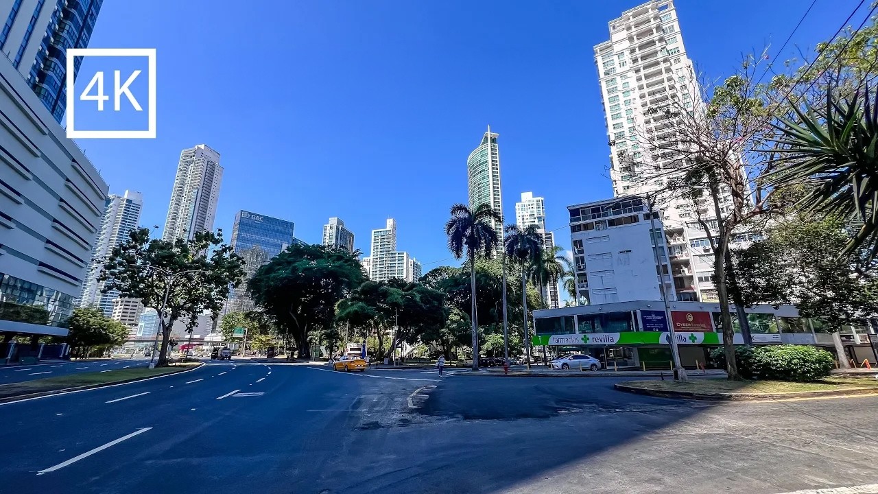 🟡 [4K]🇵🇦 Another important route in Panama | commercial and residential area in Panama