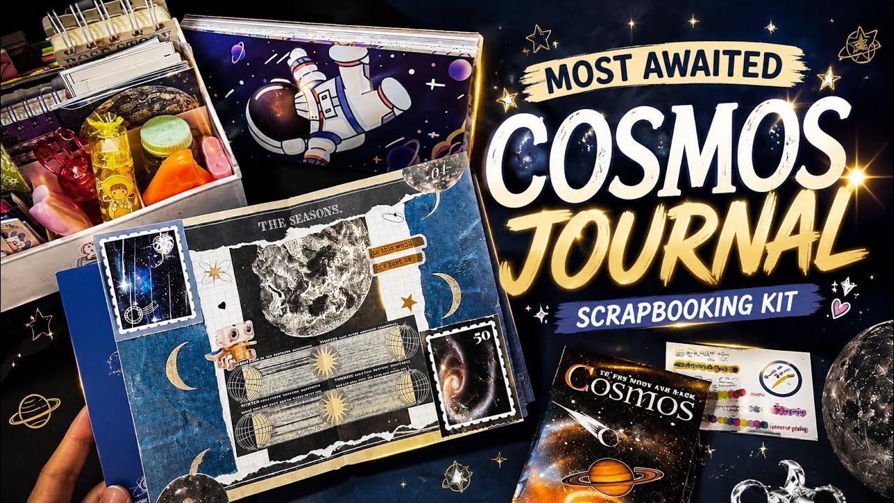 MOST AWAITED COSMOS JOURNAL ✨ | Turning My Cosmos Scrapbooking Kit into a Dream Journal 🌙⭐