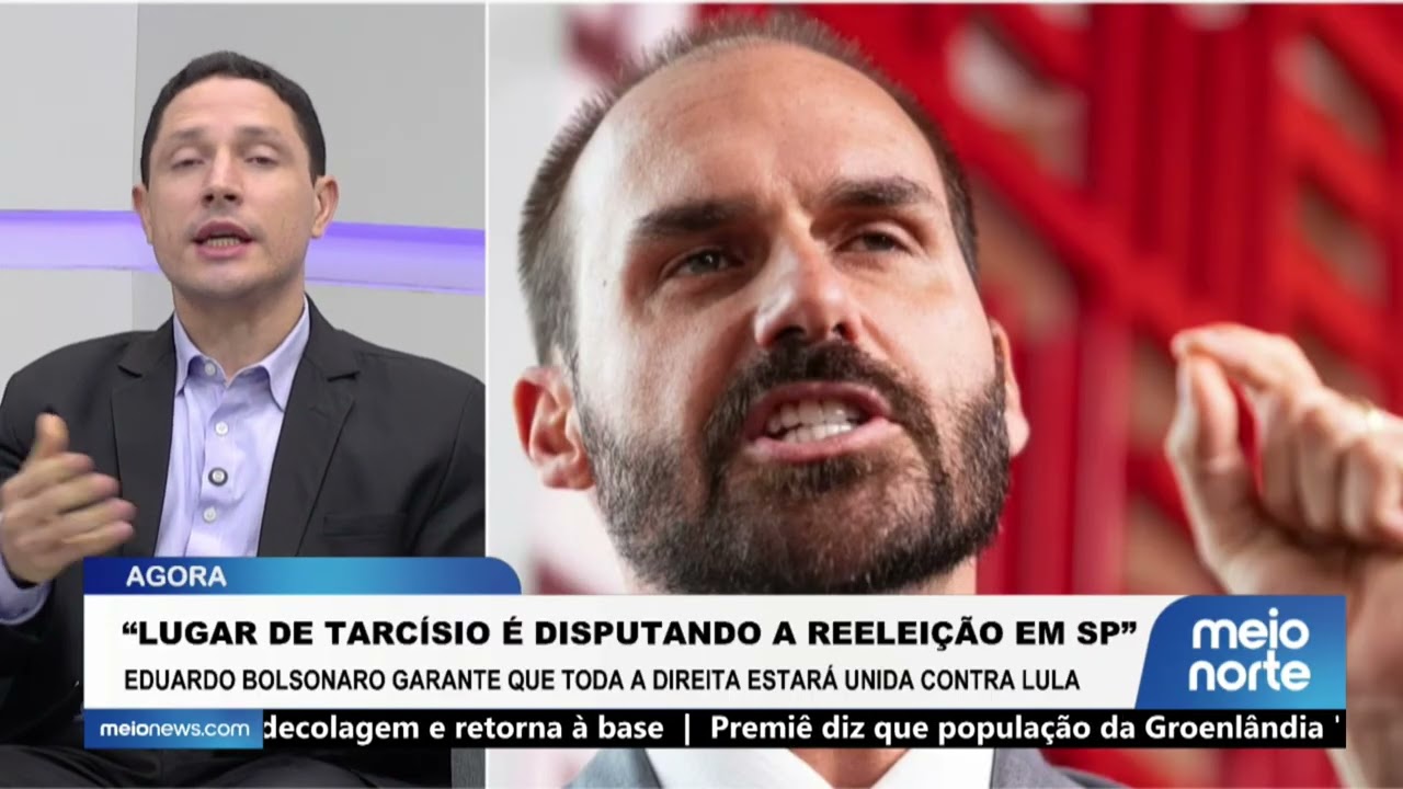 Eduardo Bolsonaro fala que lugar de Tarcísio é disputando a reeleição de São Paulo | Agora Brasil