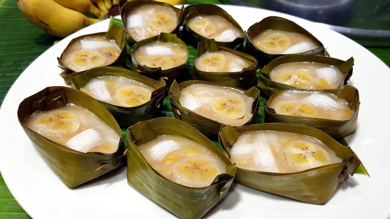 กับข้าวกับปลาโอ 874 ขนมกล้วยมะพร้าวอ่อน นุ่มหนึบ เนื้อกล้วยเต็มคำ Stream banana cake coconut meat