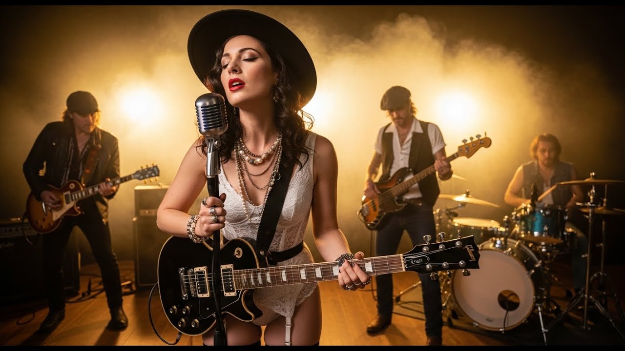 Slow Fire Lady Blues Rock | Emotional Lady & Electric Guitar Heat Inspired by Hendrix & Zeppelin