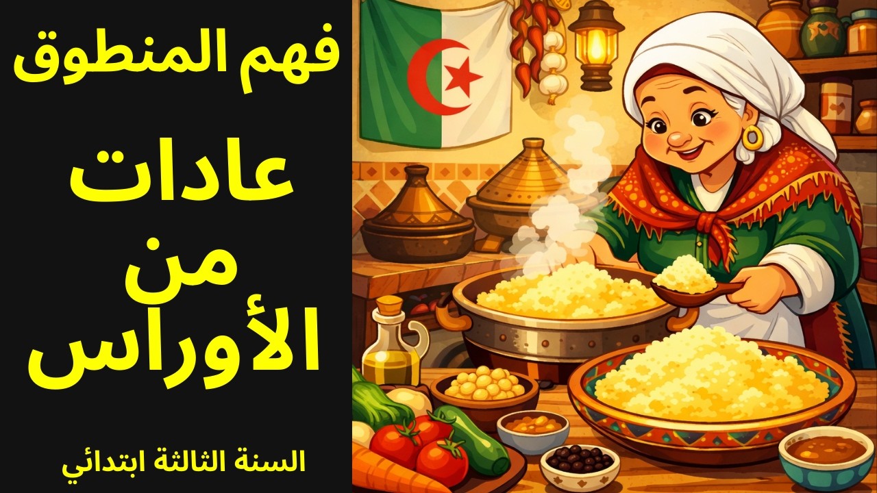عادات من الأوراس  فهم المنطوق  السنة الثالثة ابتدائي