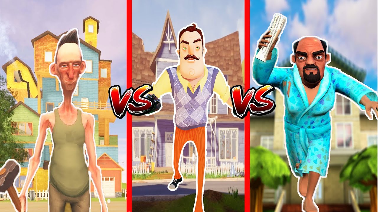 EN KÖTÜ EN TİPSİZ KAPIŞMASI 😲 Hello Neighbor vs Angry Neighbor vs Scary Stranger