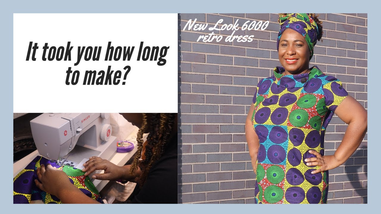 How long it really takes me to sew, don't be discouraged | New Look 6000 retro dress