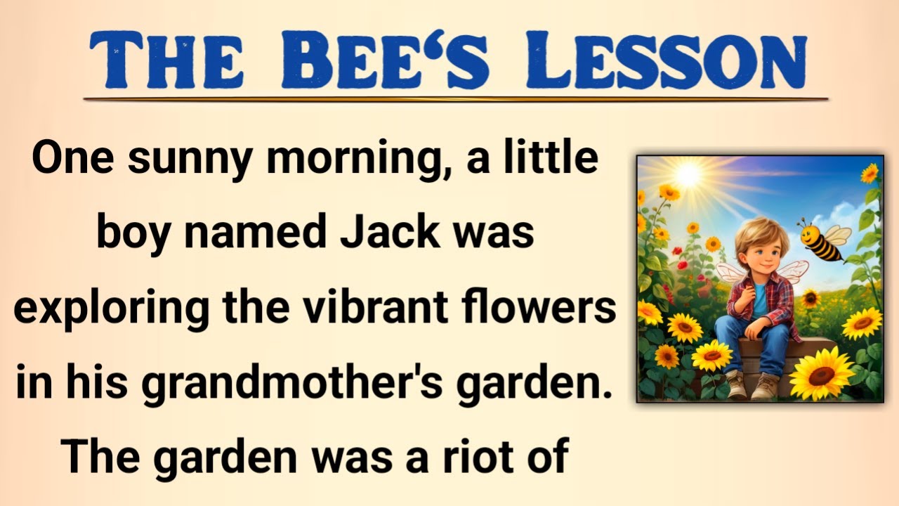 The Bee's Lesson | Learn English Through Story Level 1 | #learnenglish #story #english