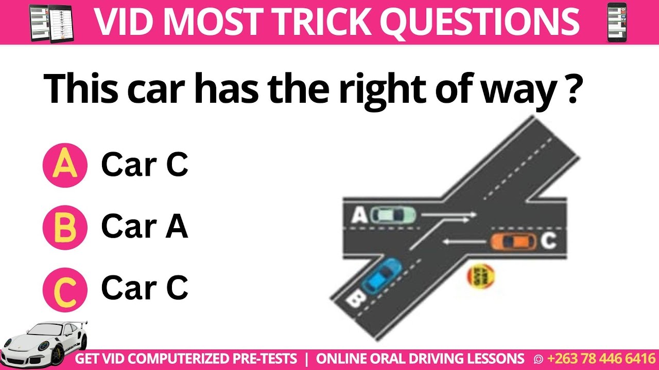 Which car has the right of way? VID Provisional Lessons with Mr Pauline driving instructor