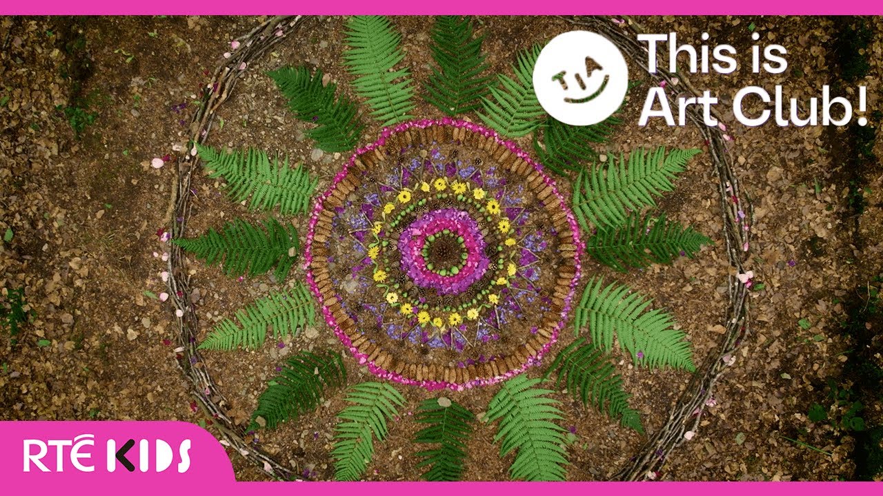 Making a Mandala with Nature! 🌳🤩🪨 | This is Art Club! Series 3 | @RTÉKIDS @rte