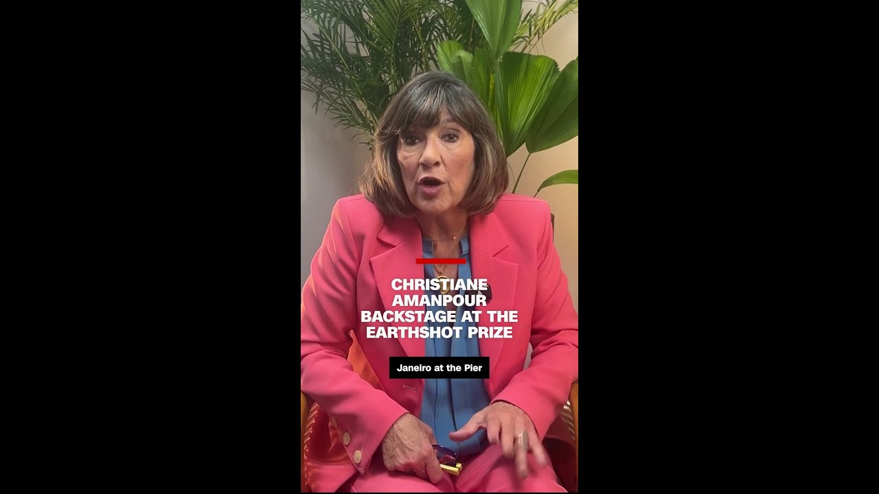Christiane Amanpour backstage at the Earthshot Prize