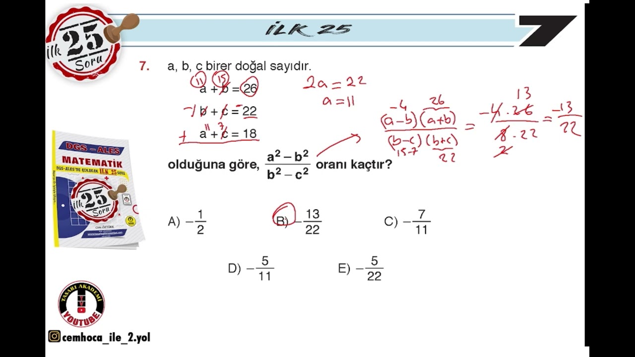 DGS VE ALES TE ÇIKACAK İLK 25 SORU 7