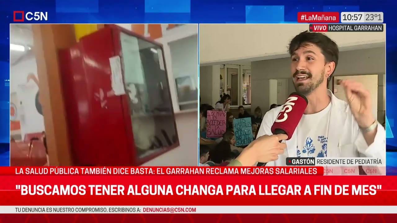 MÉDICOS del GARRAHAN RECLAMAN MEJORAS SALARIALES: habla un RESIDENTE de PEDIATRÍA