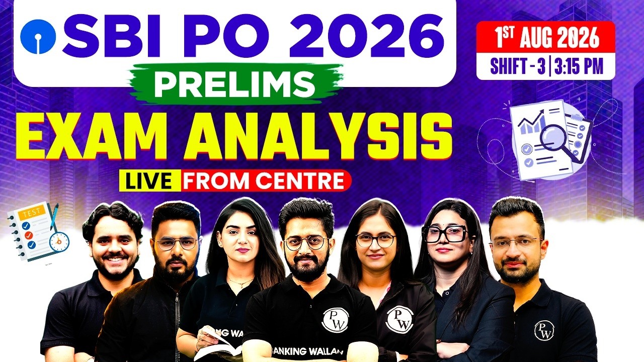 SBI PO Prelims 2026 Exam Analysis | 1st Aug Shift 3 | Good Attempts, Difficulty Level & Questions