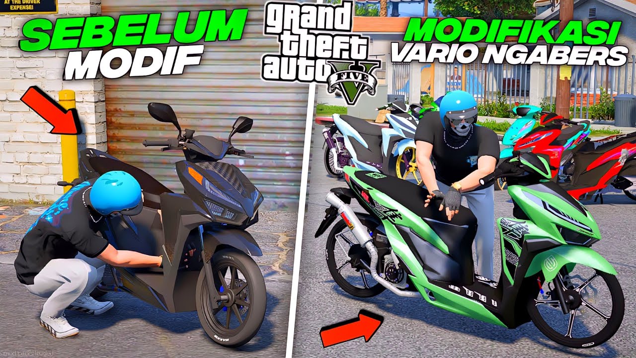 Aku Modifikasi Motor VARIO Spek Drag Untuk Ikut Sunmori Balapan Di Kota - GTA 5 MOD