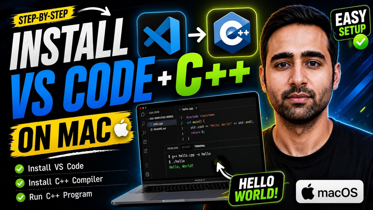 How to setup VS Code for C++ on Mac ? | Software Installation for Mac users